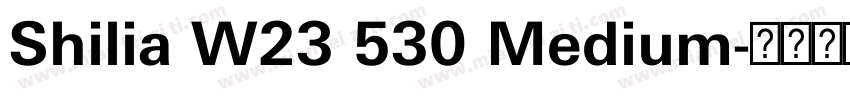 Shilia W23 530 Medium字体转换